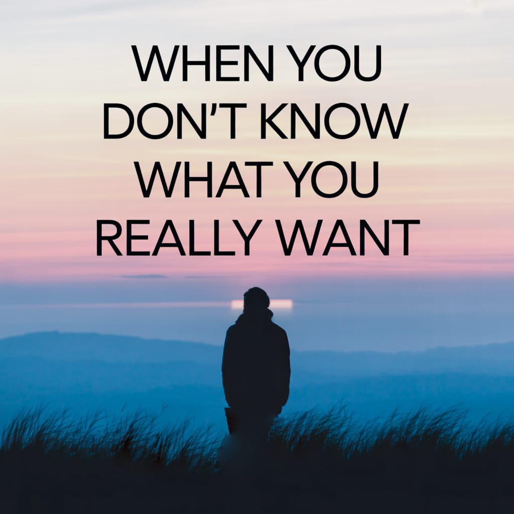 When You Dont Know What You Really Want